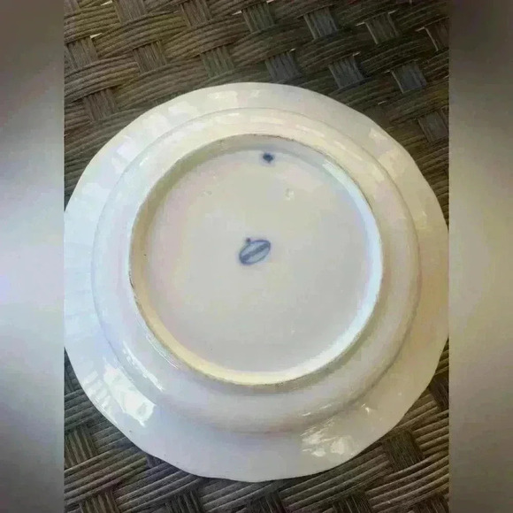 5 pc Antique Meissen great condition!! RARE! Flow blue Porcelain China 1800’s - Picture 5 of 12